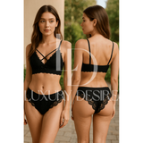 High Quality  Imported Bra Set - Elegant & Comfortable by Luxury Desires - Black