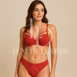 High Quality Bra Set by Luxury Desires - Elegant & Comfortable - RED