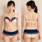 Non Padded Soft White Bra Set