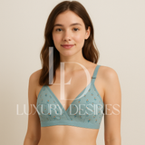 Pack Of 4 - Non Padded Cotton Printed Bras daily wear - Luxury Desires