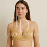 Pack Of 4 - Non Padded Cotton Printed Bras daily wear - Luxury Desires