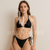 Satin Silk Bikini Panties & Bra Set | Luxury Desires