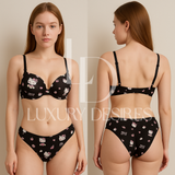 New Hello Kitty Black Bra Set - Premium by Luxury Desires