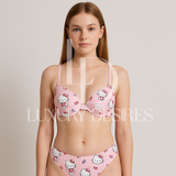 New Hello Kitty Pink Bra Set - Premium by Luxury Desires
