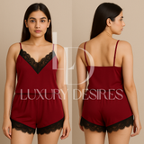 Polyester Shorts Sets for Women Maroon | Luxury Desires