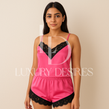Polyester Shorts Sets for Women Pink | Luxury Desires