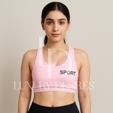 Pack of 3 Padded Cotton Sports Bras | Luxury Desires