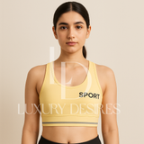 Pack of 3 Padded Cotton Sports Bras | Luxury Desires