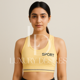 Pack of 3 Padded Cotton Sports Bras | Luxury Desires