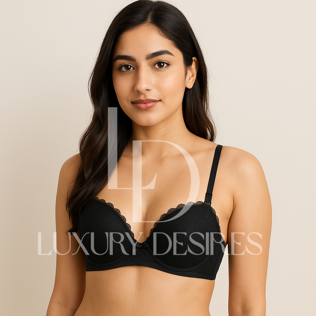 Black Padded Bra