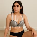 Everyday Cotton Padded Wired Bra - Grey | Luxury Desires
