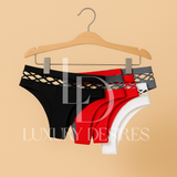 Sexy T Shape Mesh Hole Design G-string Panties | Pack of 3