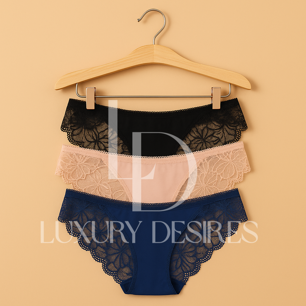 Pack of 2 Lace Net Seamless Panties for Women | Luxury Desires