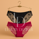 Pack of 2 Lace Net Seamless Panties for Women | Luxury Desires