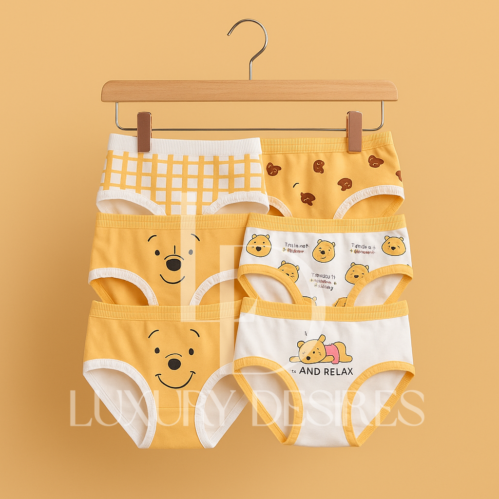 Pack of 3 Soft Cotton Ladies Imported Cartoon Pattern Panties