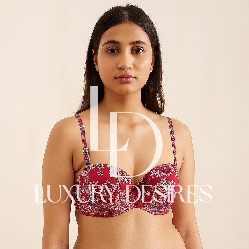Red Padded Bra