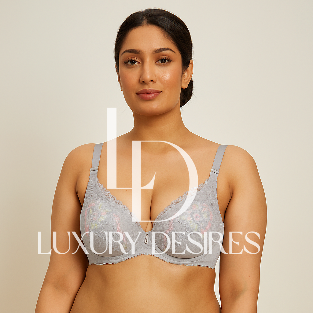 Grey Padded Bra