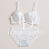 High Quality Bra Set in White | Luxury Desires – Elegant & Comfy