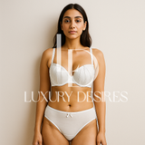 High Quality Bra Set in White | Luxury Desires – Elegant & Comfy