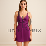 Sexy Strap Pajamas Nighty Purple Suit | Luxury Desires