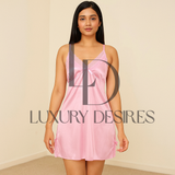 Sexy Strap Pajamas Nighty Pink Suit 8349 | Luxury Desires