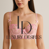 Luxury Desires Sexy Polyester Comfort Pink Bra – Soft & Stylish