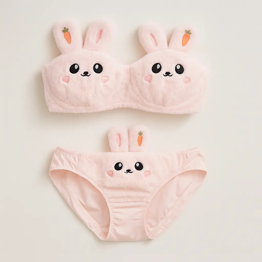 High Quality Anime Plush Bra & Panty Set | Luxury Desires Luxury Desires