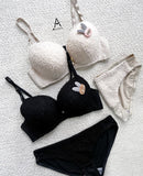 Cute Soft Plush Design Bra & Panty Set | Luxury Desires