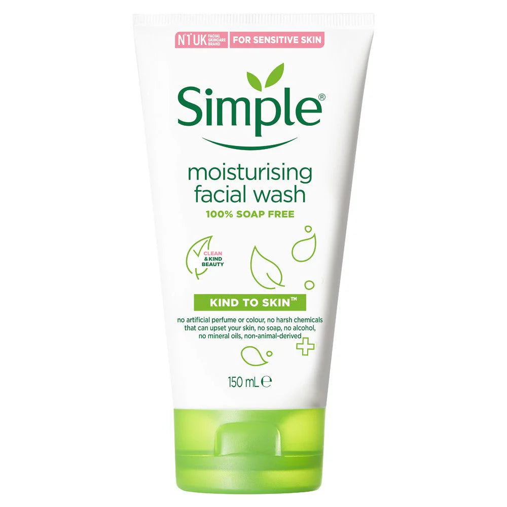 Simple Moisturising Facial Wash 150Ml | Gentle & Hydrating Cleanser