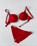 Buy Flourish High Quality Wired Rhinestone Straps Bra & Panty Set | Luxurydesires