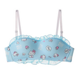 Light blue bra with Hello Kitty prints