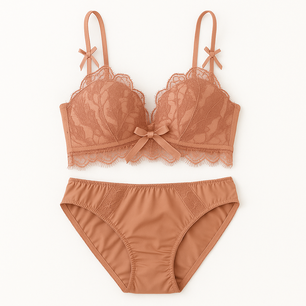 High Quality Soft Push Up Embroidered Bridal Bra & Panty Set - 8942