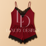 Polyester Shorts Sets for Women Maroon | Luxury Desires