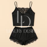 Polyester Shorts Sets for Women Black | Luxury Desires
