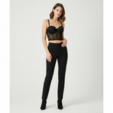 Luxury Desires Ladies Black Half Cup Padded Push-Up Camisole Top 1001
