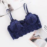 Luxury Desires Sexy Lace Sunflower Blue Bra – Free Sizes