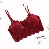 Luxury Desires Sexy Lace Sunflower Red Bra – Free Sizes