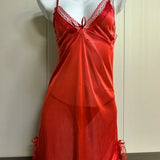 Sexy Strap Pajamas Nighty Red Suit 8349 | Luxury Desires
