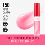 Rimmel Lip Gloss Thrill Seeker | High-Shine Finish - 150 Pink Candy