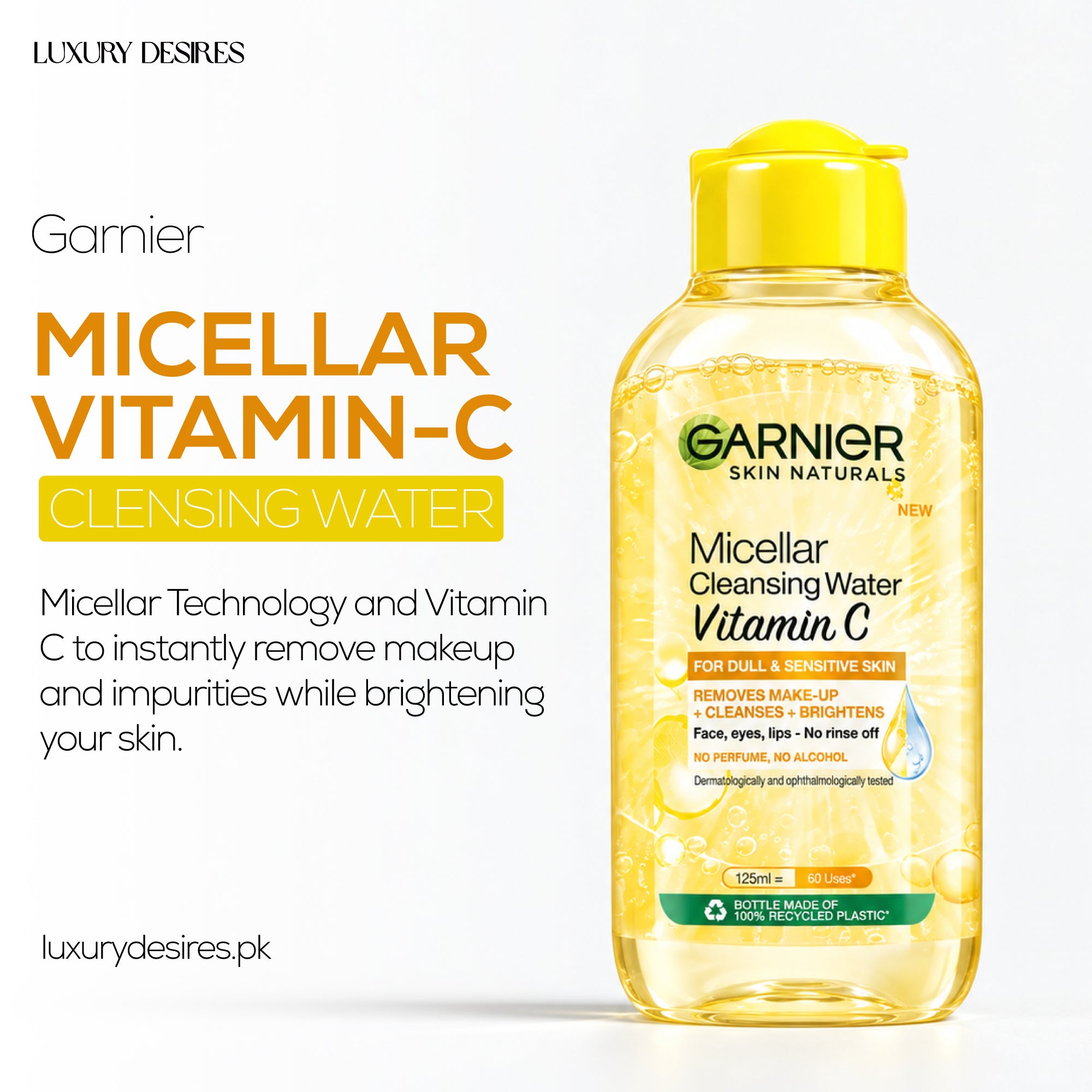 Garnier Micellar Vitamin C Cleansing Water 125ml Garnier