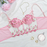 Luxury Desires Sexy Polyester Comfort Pink Bra – Soft & Stylish