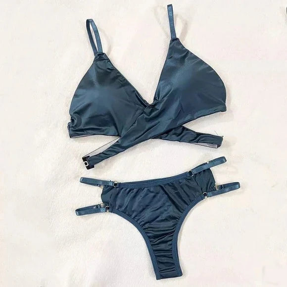 Blue Bra Set