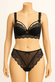 Black lace lingerie set