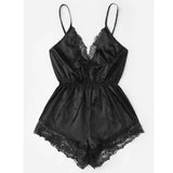 Luxury Desires – Home Sleeping Lace Bras Mid Waist Sexy Black Nighty