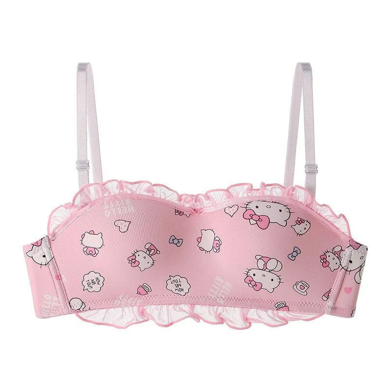 padded bra with a Hello Kitty print.