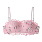 Japanese Style New Hello Kitty Print Padded Bra for Girls - Luxurydesires