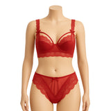 Red lace lingerie set