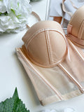 Luxury Desires Ladies Skin Half Cup Padded Push-Up Camisole Top 1001