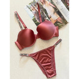 Victoria Secret Pink Full Stone Bra Set | Luxury Desires
