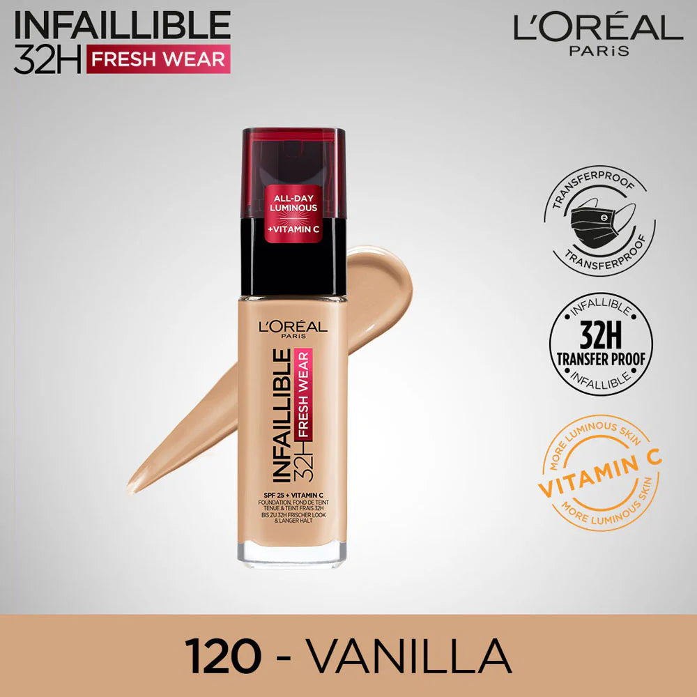 Loreal Infallible 24H Foundation - 120 Warm | Long-Wear Perfection
